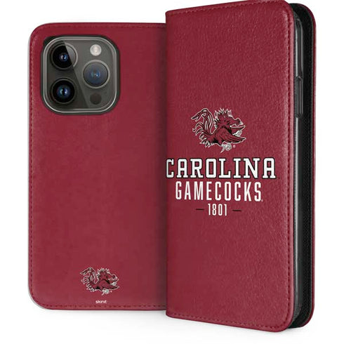 University of South Carolina Gamecocks Red iPhone 15 Pro Folio Case